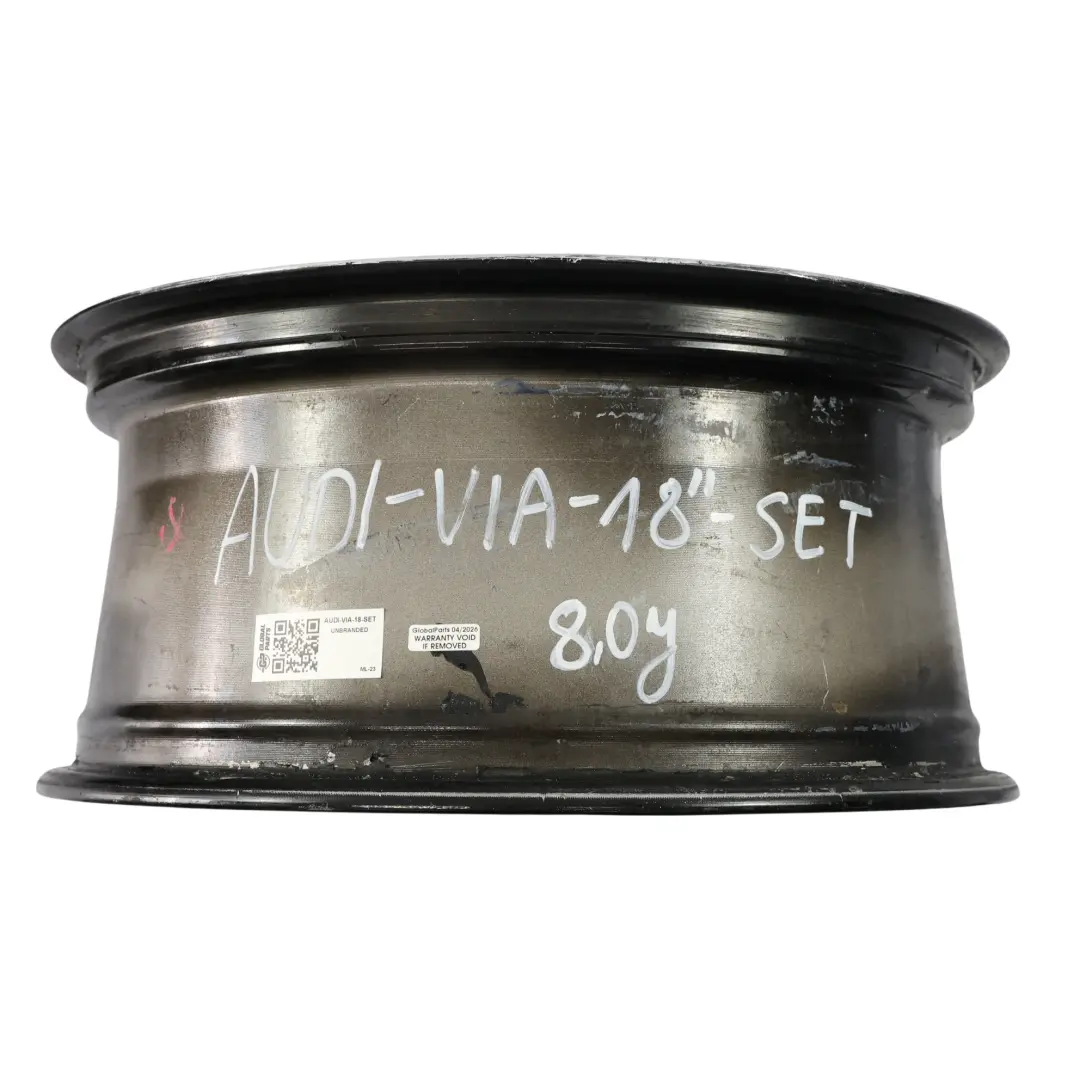 Audi Silver Bicolor Black Alloy Wheel Rim VIA 18" 8J SET - SKU AUDI-VIA-18-SET - Part number AUDI-VIA-18-SET