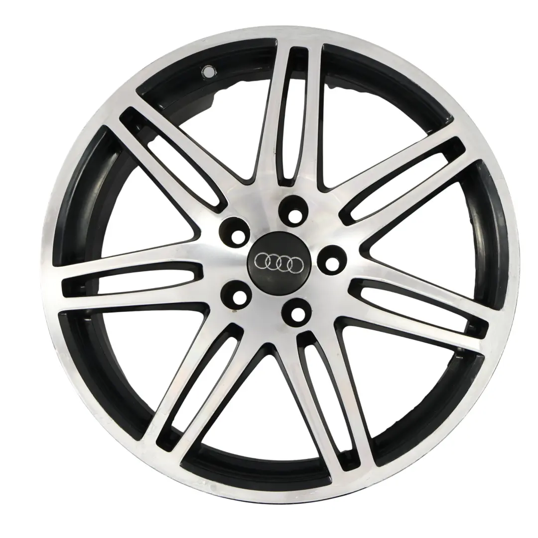 Audi Felga Aluminiowa Srebrna Bicolor Czarna VIA 18" 8J Komplet - SKU AUDI-VIA-18-SET - Numer Części AUDI-VIA-18-SET