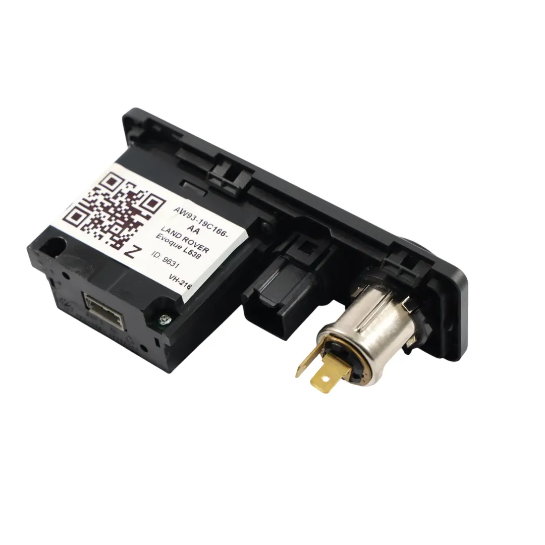 Range Rover Evoque L538 Connecteur USB AUX Ports Panneau - SKU AW93-19C166-AA - Numéro de pièce AW93-19C166-AA