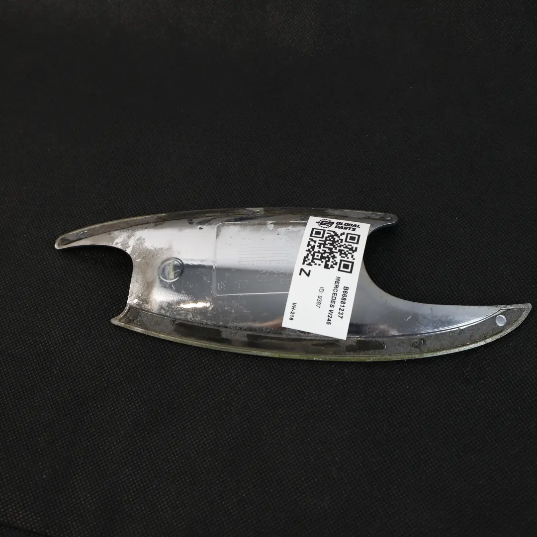 Exterior Handle Cover Trim Chrome Left N/S to Mercedes W245 with Part number B66881237 Mercedes W245 Exterior Handle Cover Trim Chrome Left N/S - SKU B66881237 - Part number B66881237