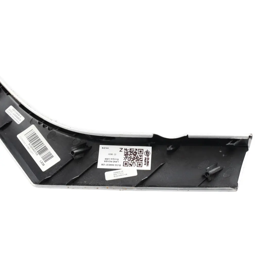 Centre Console Trim Strip Aluminium Left N/S to Range Rover L538 with Part number BJ32-044E07-DB Range Rover L538 Centre Console Trim Strip Aluminium Left N/S - SKU BJ32-044E07-DB - Part number BJ32-044E07-DB
