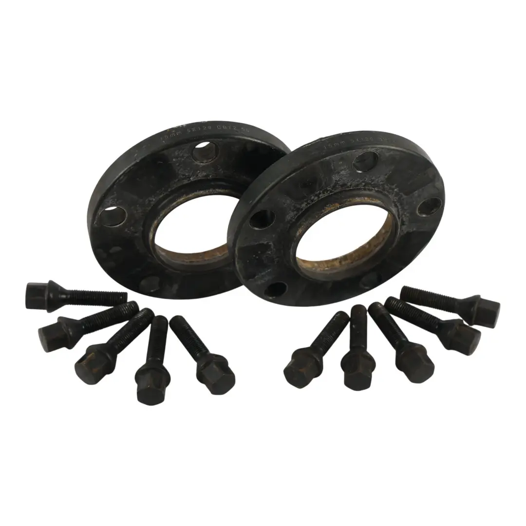 Alloy Wheel Spacers Hubcentric Shims 5x120 72.56mm 15mm Set + Bolts to BMW with Part number BMW-SPACER-SET-1 BMW Alloy Wheel Spacers Hubcentric Shims 5x120 72.56mm 15mm Set + Bolts - SKU BMW-SPACER-SET-1 - Part number BMW-SPACER-SET-1