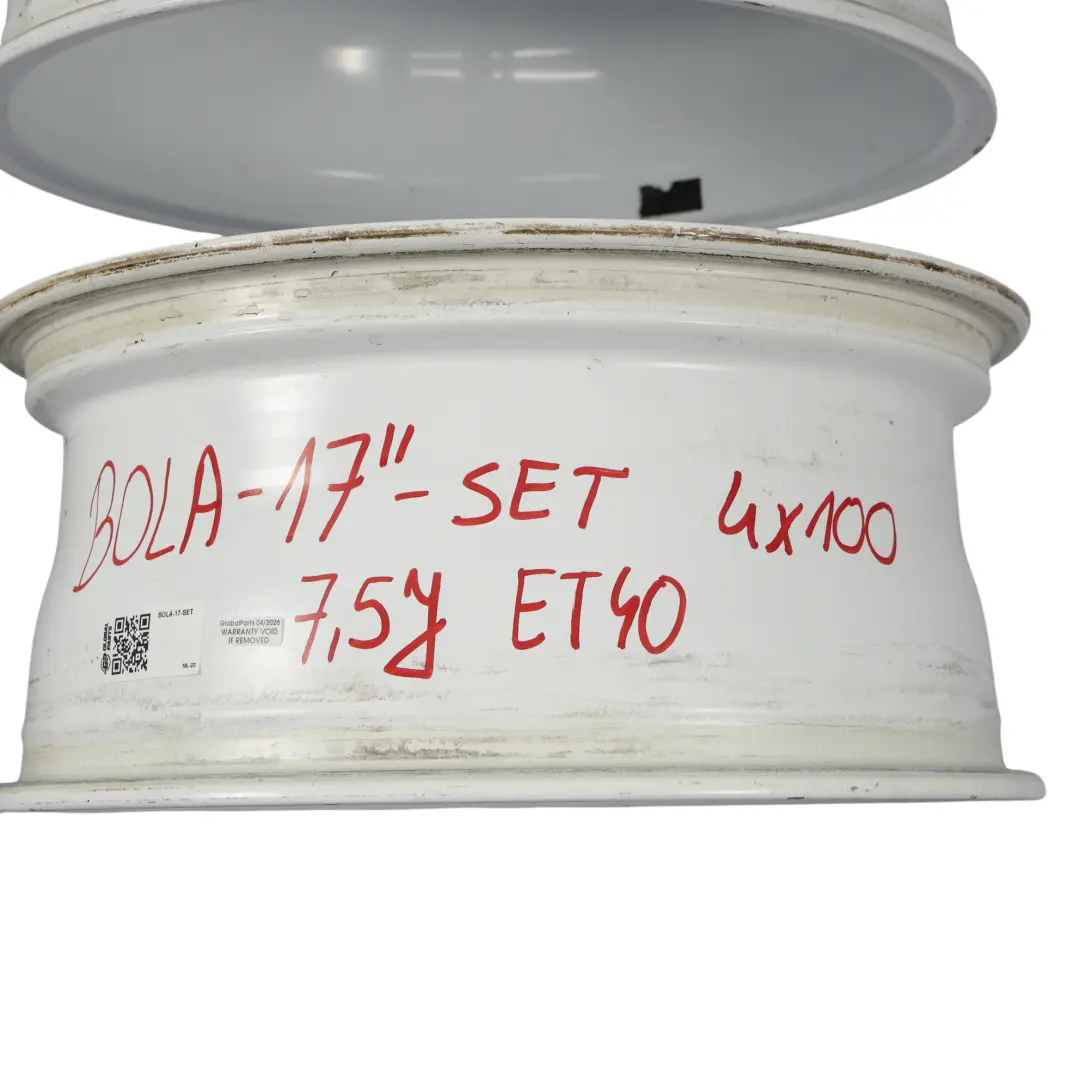  Bola Llantas Aleación Blancas 17" 7,5J ET:40 11 Radios SET x4 - SKU BOLA-17-SET - Número de pieza BOLA-17-SET