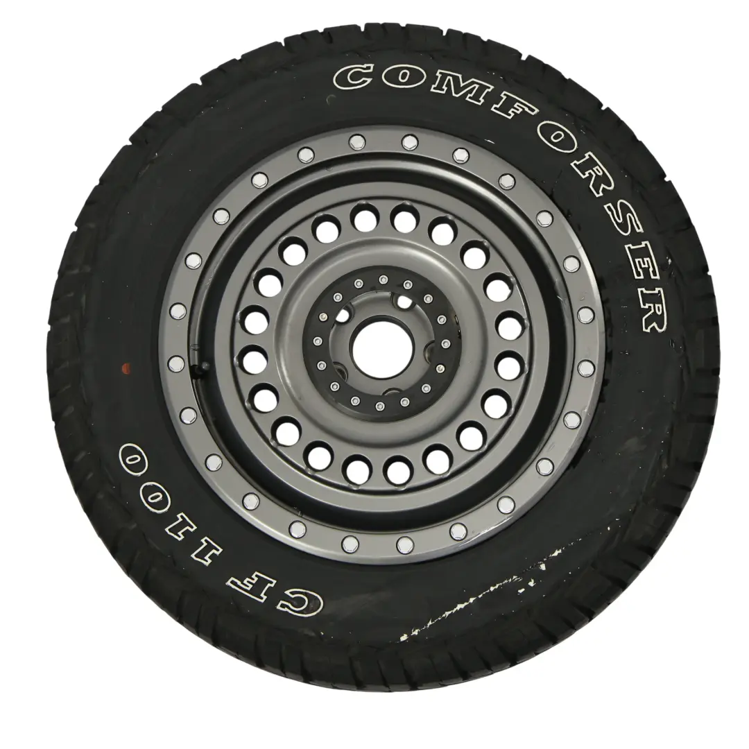 Llanta Aleación Gris 17" 8J ET:40 Neumático 65R17 SET X4 para VW Transporter T5 con número de pieza COMFORSER-VIA-17-SET VW Transporter T5 Llanta Aleación Gris 17" 8J ET:40 Neumático 65R17 SET X4 - SKU COMFORSER-VIA-17-SET - Número de pieza COMFORSER-VIA-17-SET