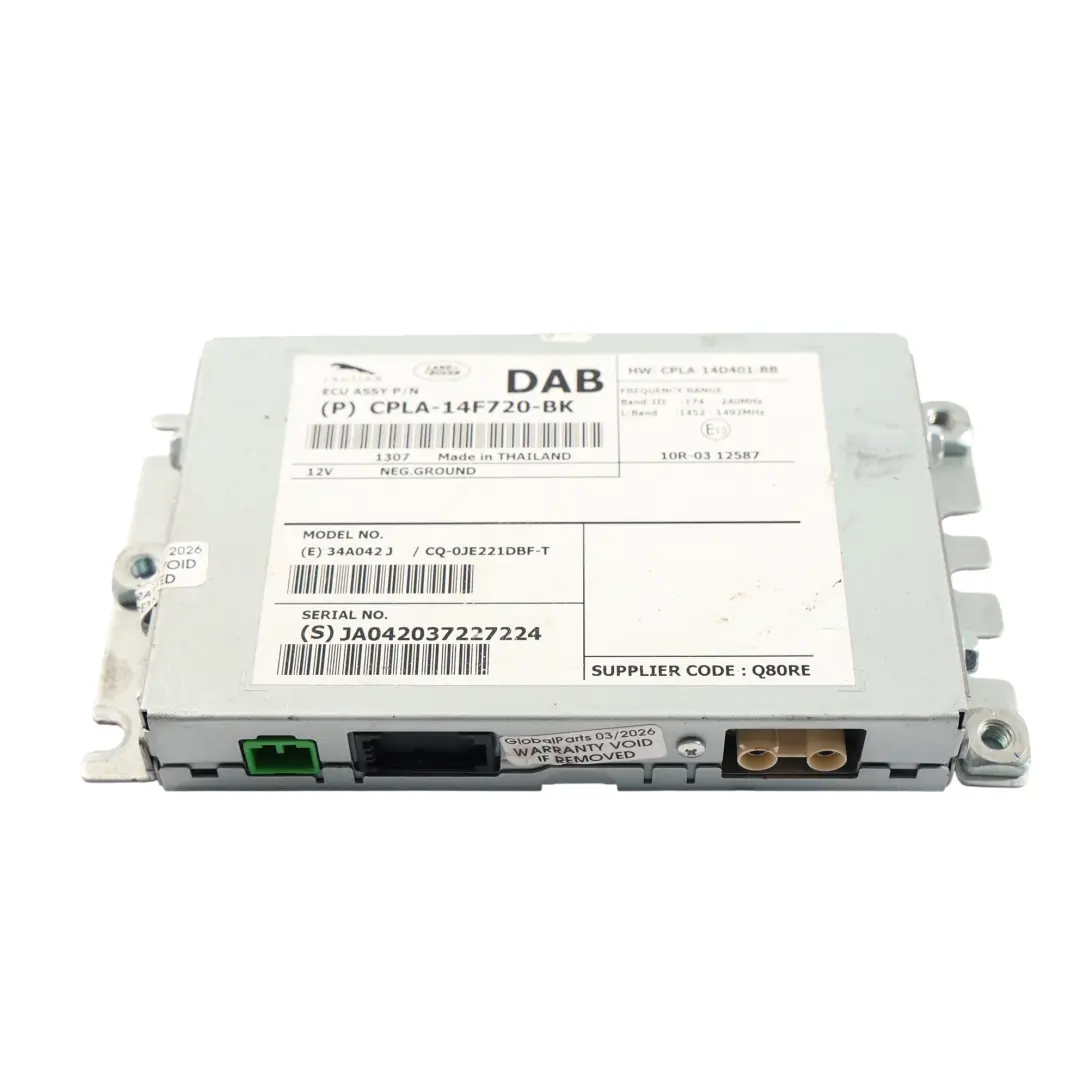 DAB Radio Control Unit Module to Range Rover Evoque L538 with Part number CPLA-14F720-BK Range Rover Evoque L538 DAB Radio Control Unit Module - SKU CPLA-14F720-BK - Part number CPLA-14F720-BK