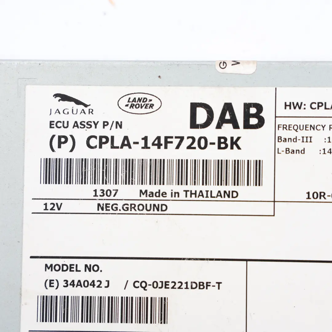 Range Rover Evoque L538 DAB Radio Control Unit Module - SKU CPLA-14F720-BK - Part number CPLA-14F720-BK