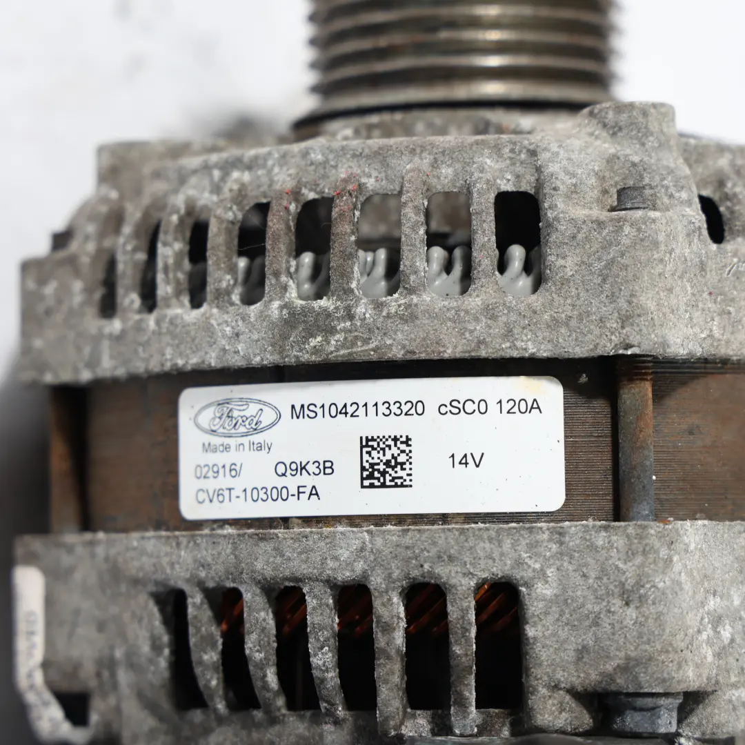 Alternator 14V 120 AMP 1.0 Petrol 5 Speed Manual to Ford Fiesta MK7 with Part number CV6T-10300-FA Ford Fiesta MK7 Alternator 14V 120 AMP 1.0 Petrol 5 Speed Manual - SKU CV6T-10300-FA - Part number CV6T-10300-FA