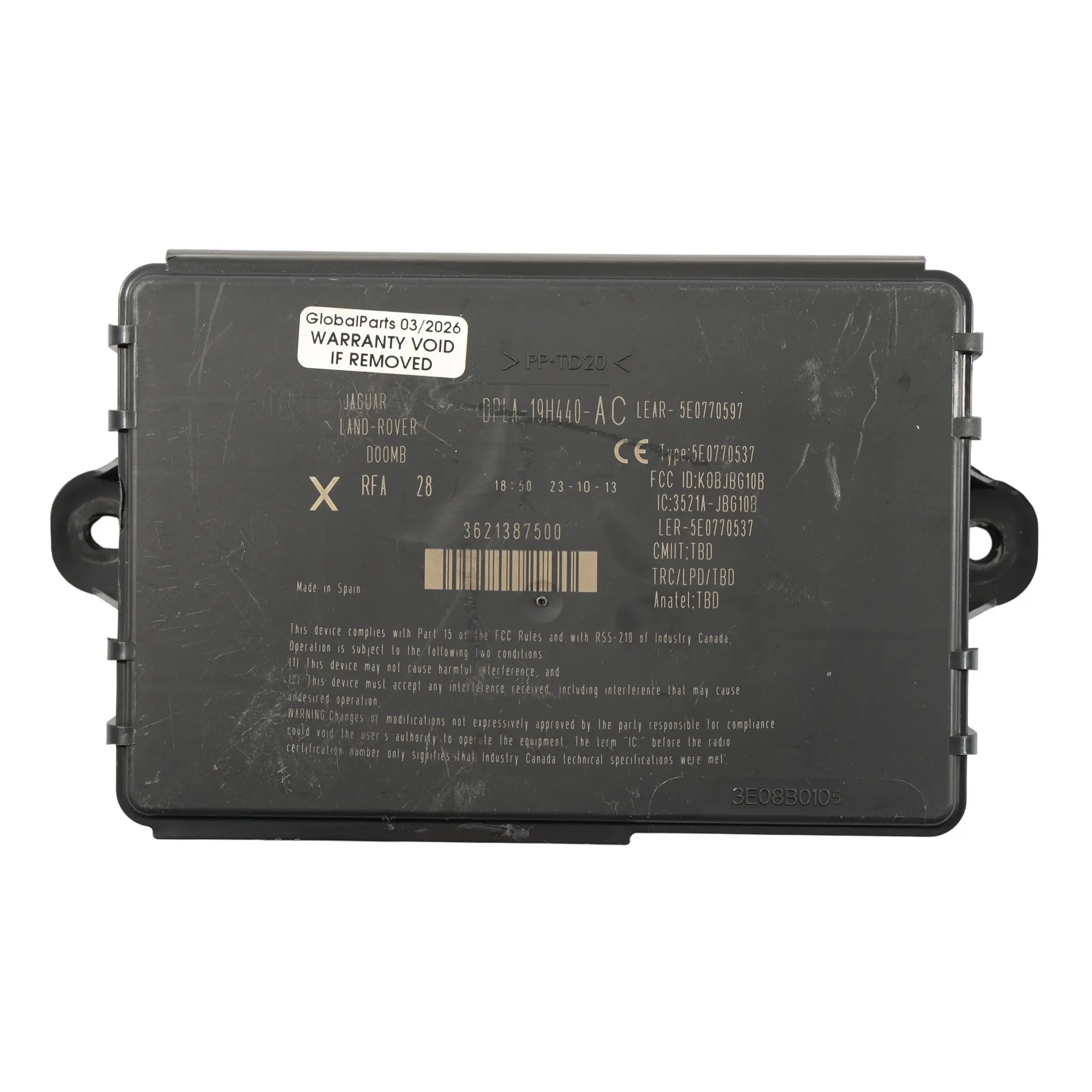Range Rover Evoque L538 Modulo Controllo Accesso Senza Chiave ECU DPLA-19H440-AC