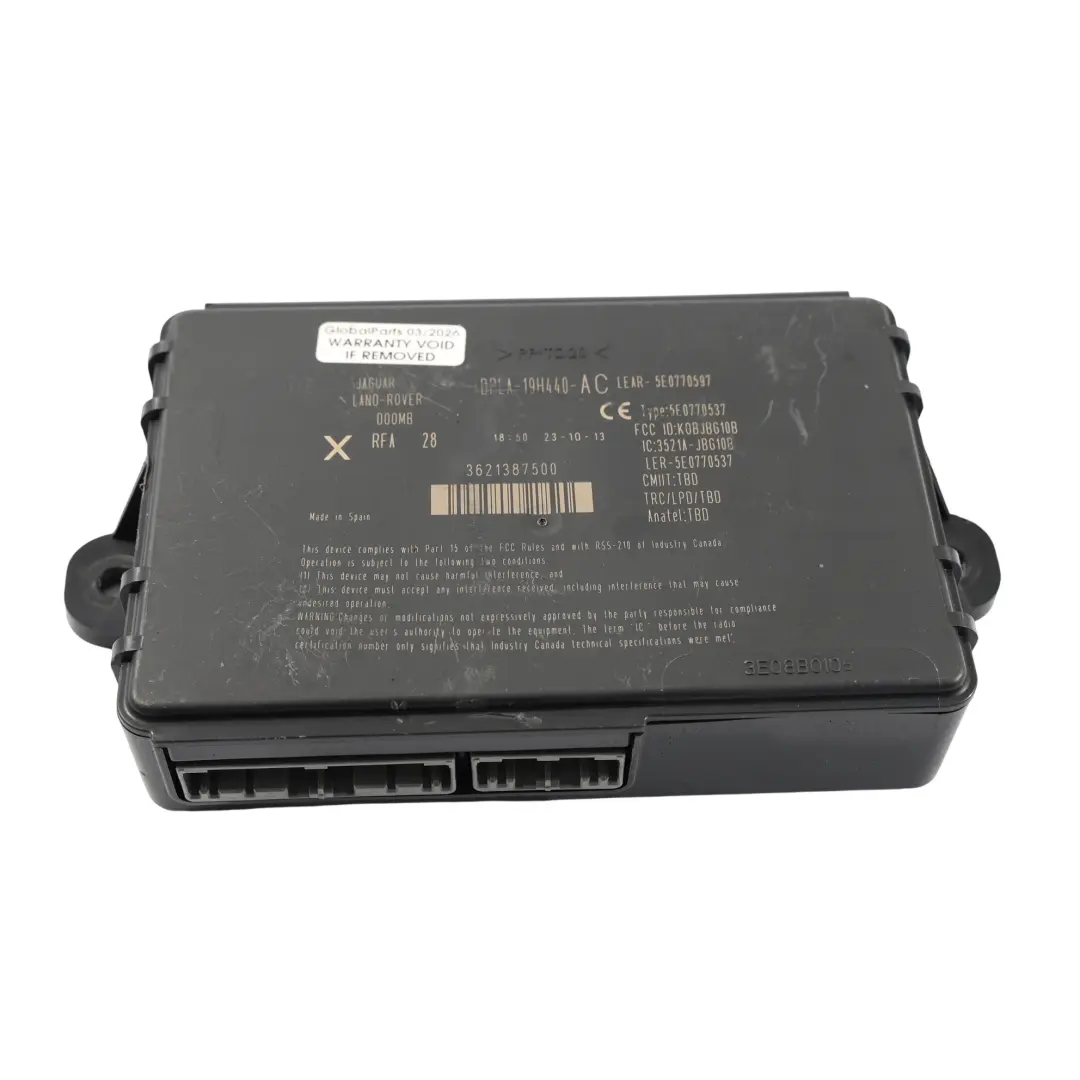Range Rover Evoque L538 Moduł Sterownik Keyless - SKU DPLA-19H440-AC - Numer Części DPLA-19H440-AC