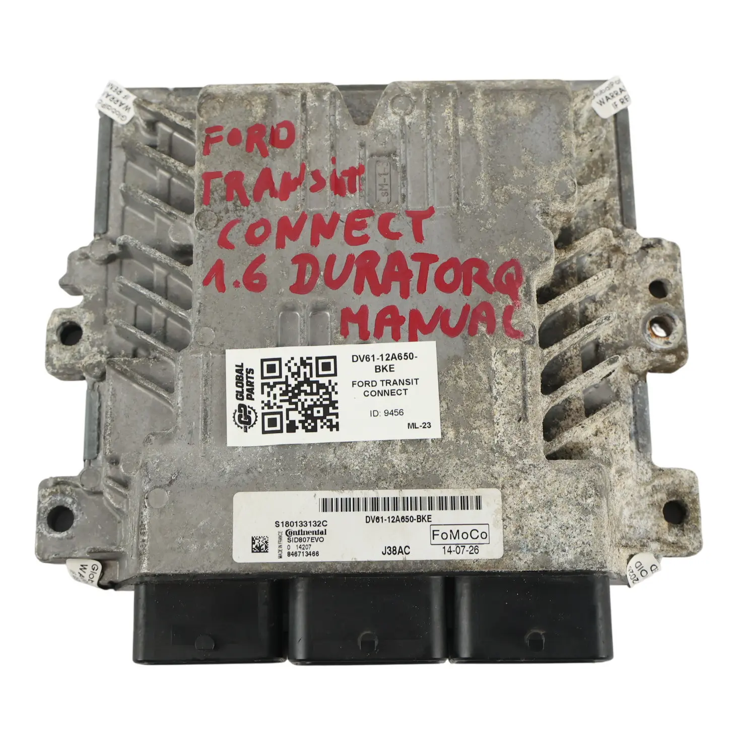 Ford Transit Connect 1.6 Duratorq 95HP Módulo ECU Motor DV61-12A650-BKE Manual