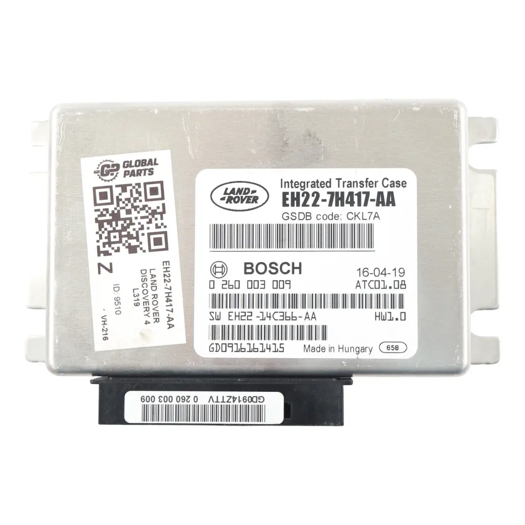 Land Rover Discovery 4 L319 Módulo Control Caja Transferencia ECU - SKU EH22-7H417-AA - Número de pieza EH22-7H417-AA