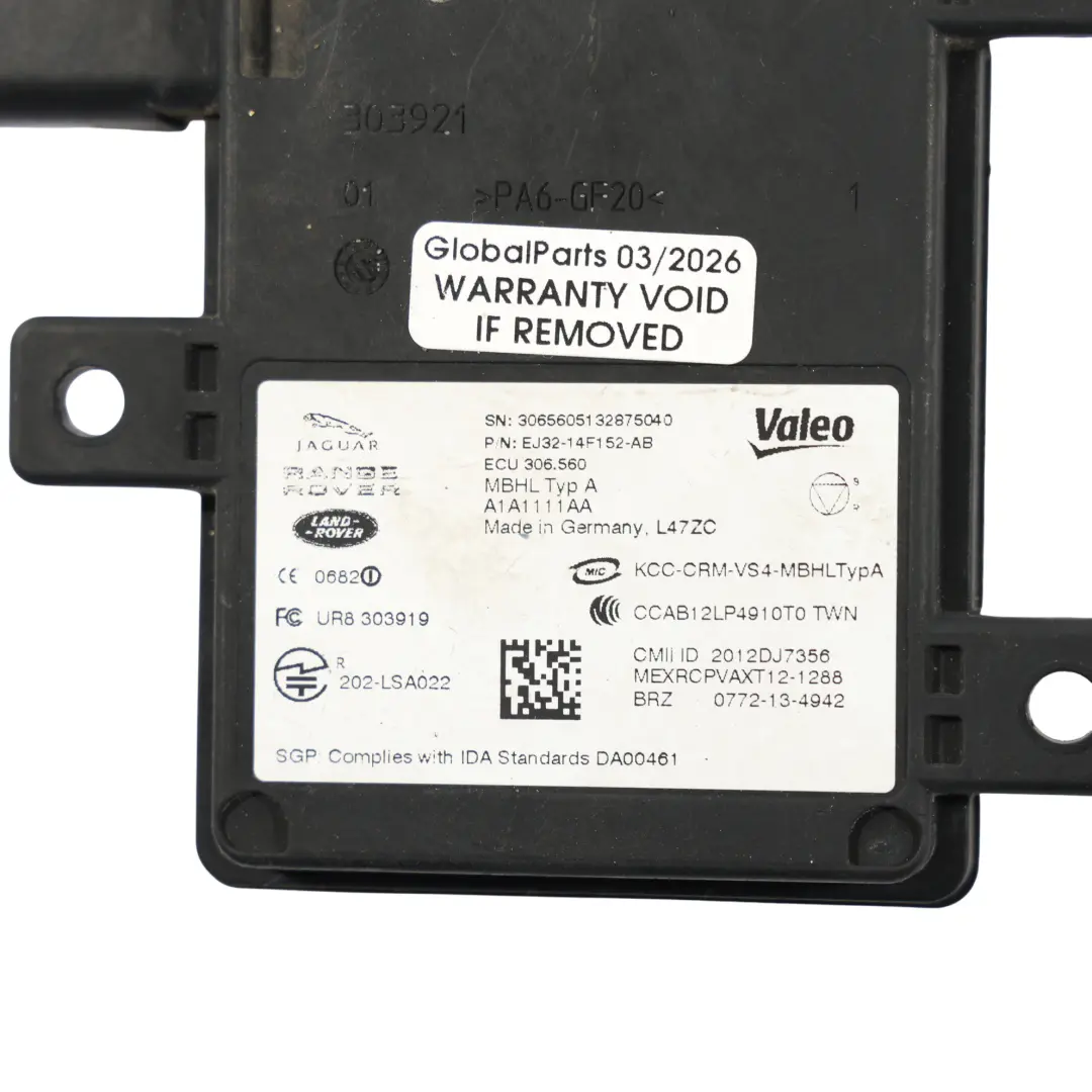 Range Rover Evoque L538 Sensore Angolo Cieco Sinistro Destro - SKU EJ32-14F152-AB - Numero di parte EJ32-14F152-AB