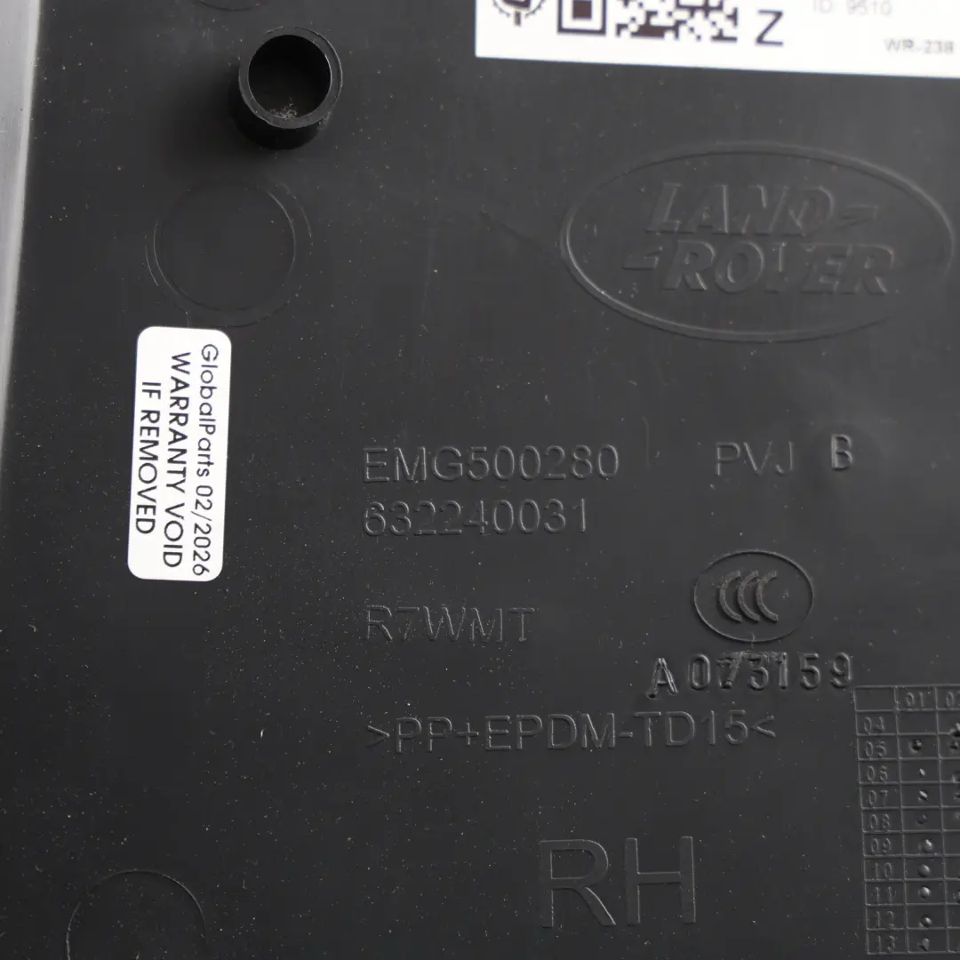 Moldura Inferior Pilar B Derecha para Land Rover Discovery L319 con número de pieza EMG500280PVJ Land Rover Discovery L319 Moldura Inferior Pilar B Derecha - SKU EMG500280PVJ - Número de pieza EMG500280PVJ