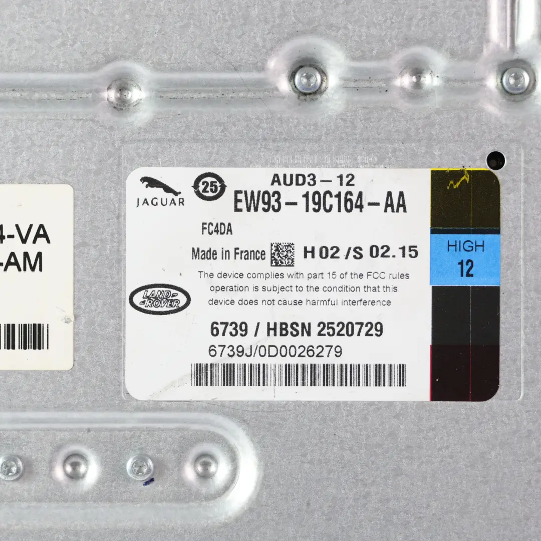 Land Rover Range Rover Evoque L538 Amplificador Audio Sonido - SKU EW93-19C164-AA - Número de pieza EW93-19C164-AA