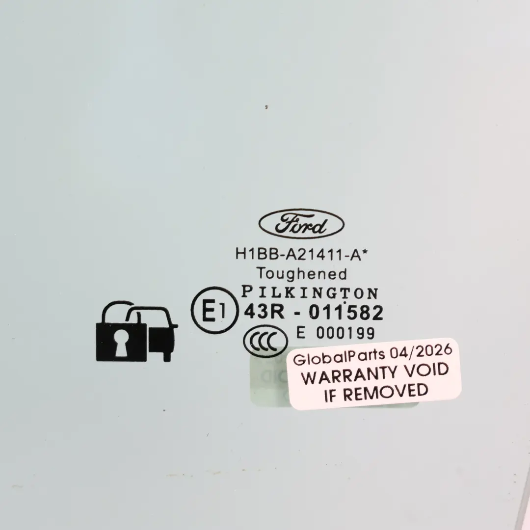 Ford Fiesta Mk8 Door Window Glass Front Left N/S - SKU H1BB-A21411-A - Part number H1BB-A21411-A