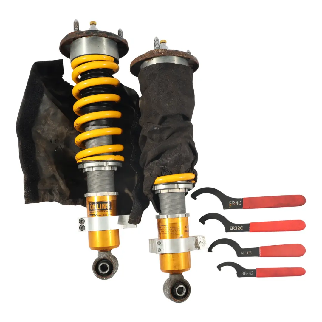 Ohlins Rear Shock Absorber High Performance SET KIT to Porsche Carrera 996 with Part number OHLINS-REAR-SUPPENSION Porsche Carrera 996 Ohlins Rear Shock Absorber High Performance SET KIT - SKU OHLINS-REAR-SUPPENSION - Part number OHLINS-REAR-SUPPENSION
