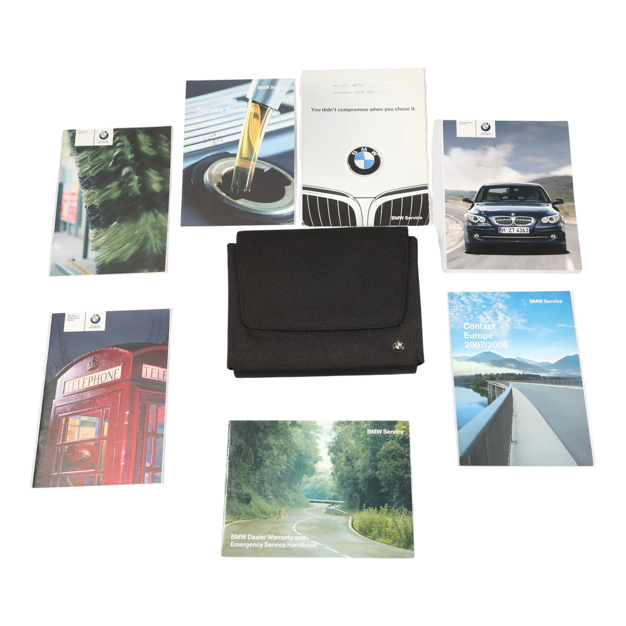 BMW 5 Series E60 E61 LCI Service Booklet Owner's Handbook Books Set Case