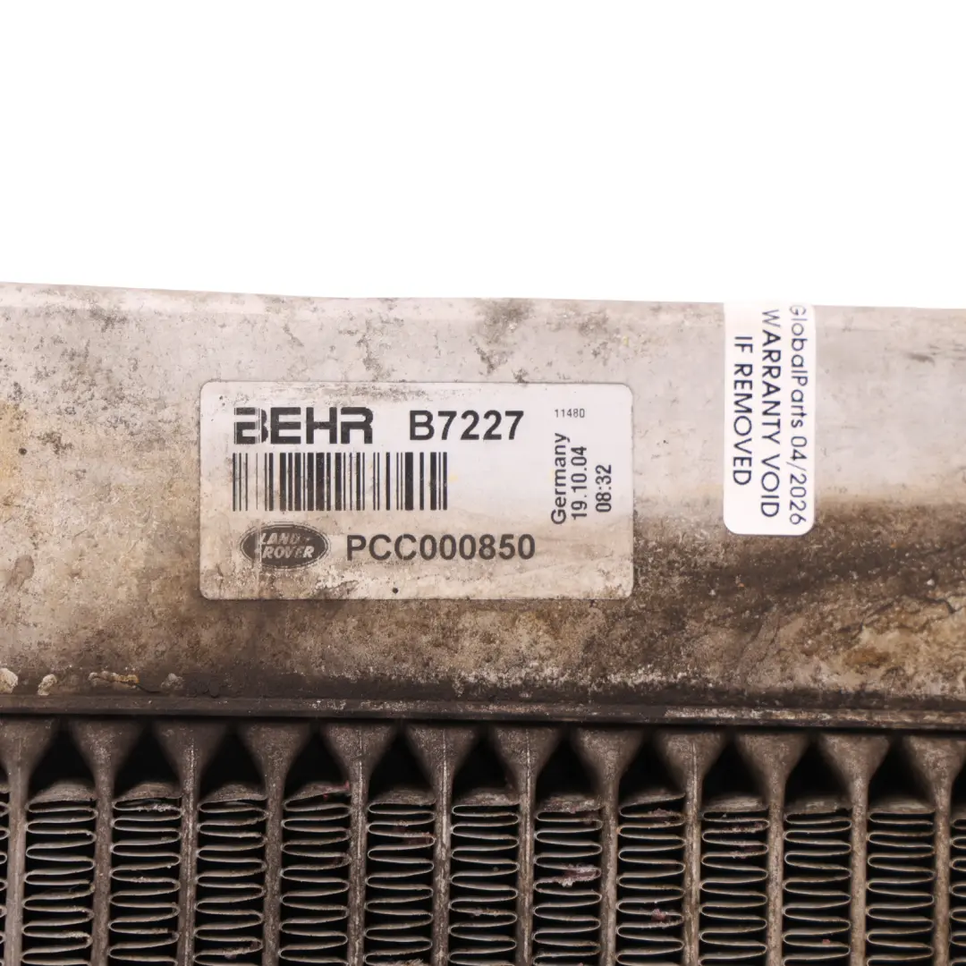 Water Coolant Radiator Cooler 4.4 V8 to Range Rover L322 with Part number PCC000850 Range Rover L322 Water Coolant Radiator Cooler 4.4 V8 - SKU PCC000850 - Part number PCC000850