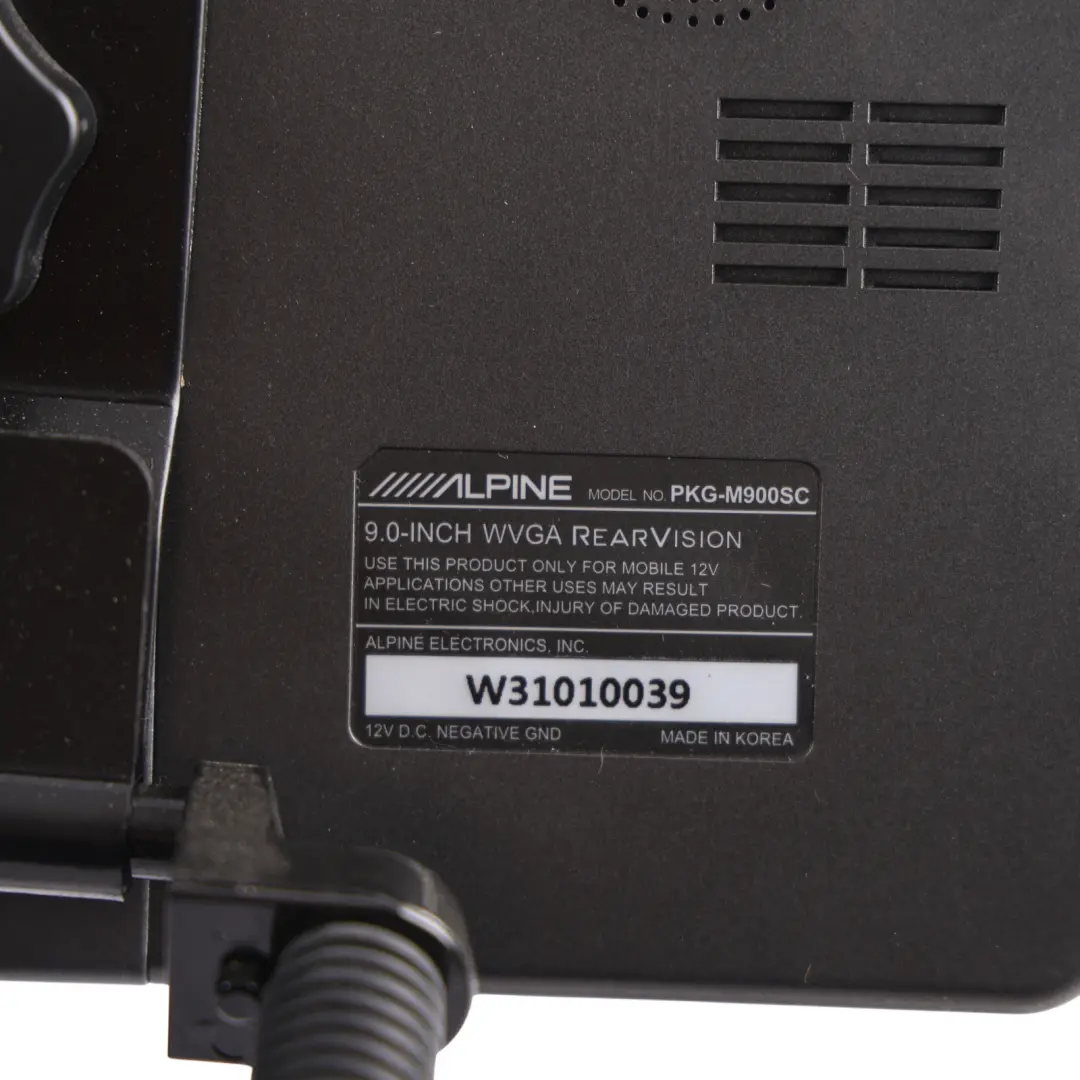Monitor Display Screen SET JAPAN to Alpine Rear with Part number PKG-M900SC Alpine Rear Monitor Display Screen SET JAPAN - SKU PKG-M900SC - Part number PKG-M900SC