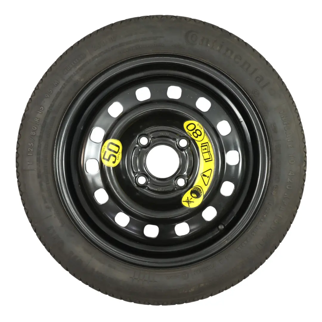 Ford Fiesta MK8 Ersatzrad 15" 4J 125/80 Continental Reifen 98BG-EB - SKU Q9T0D - Teilenummer Q9T0D