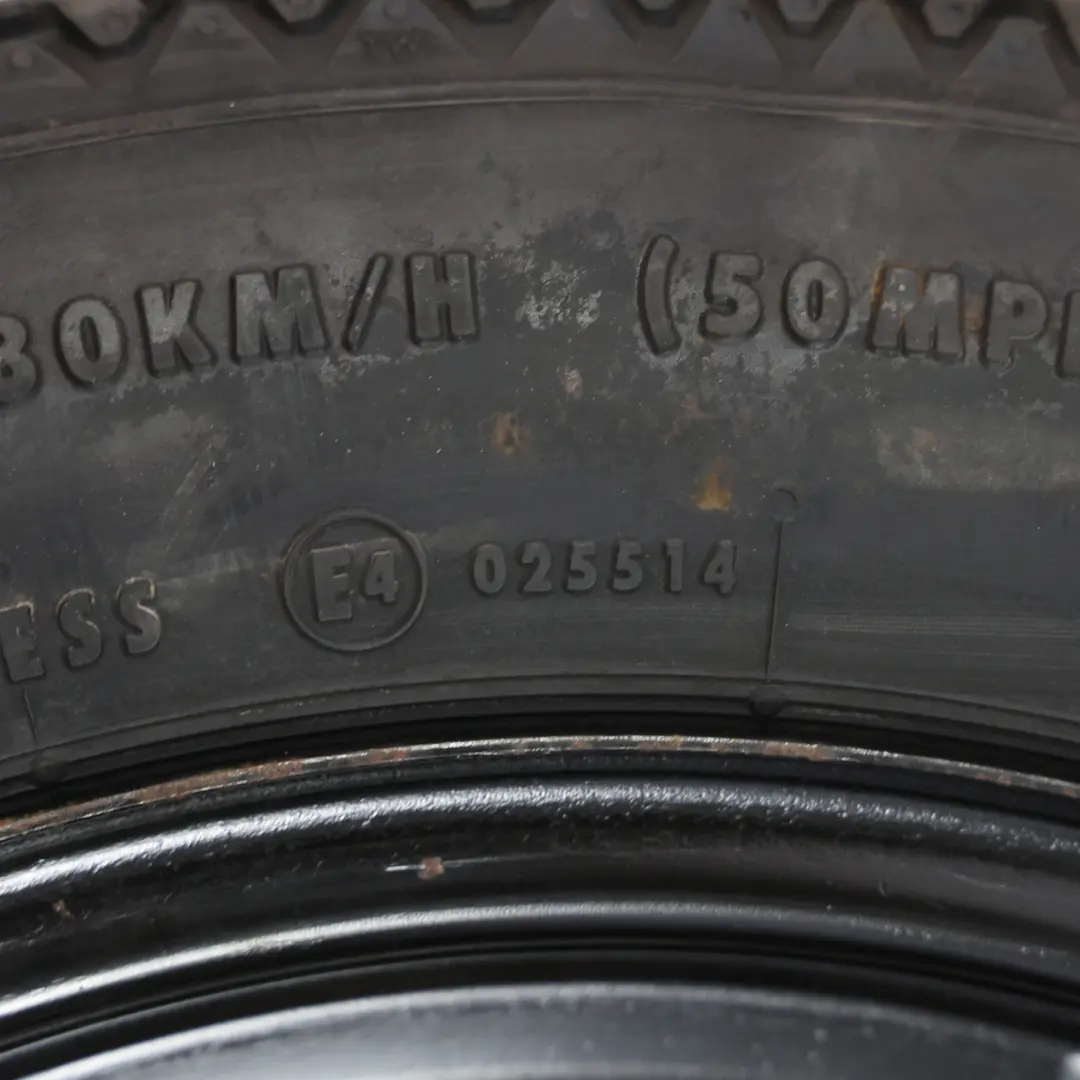 Mk8 Rueda Repuesto 15" 4J 125/80 Continental 98BG-EB para Ford Fiesta con número de pieza Q9T0D Ford Fiesta Mk8 Rueda Repuesto 15" 4J 125/80 Continental 98BG-EB - SKU Q9T0D - Número de pieza Q9T0D