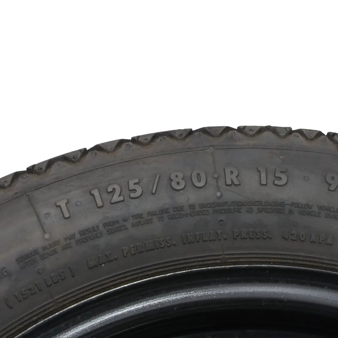 Ford Fiesta Mk8 Ruota Scorta 15" 4J 125/80 Continental 98BG-EB - SKU Q9T0D - Numero di parte Q9T0D