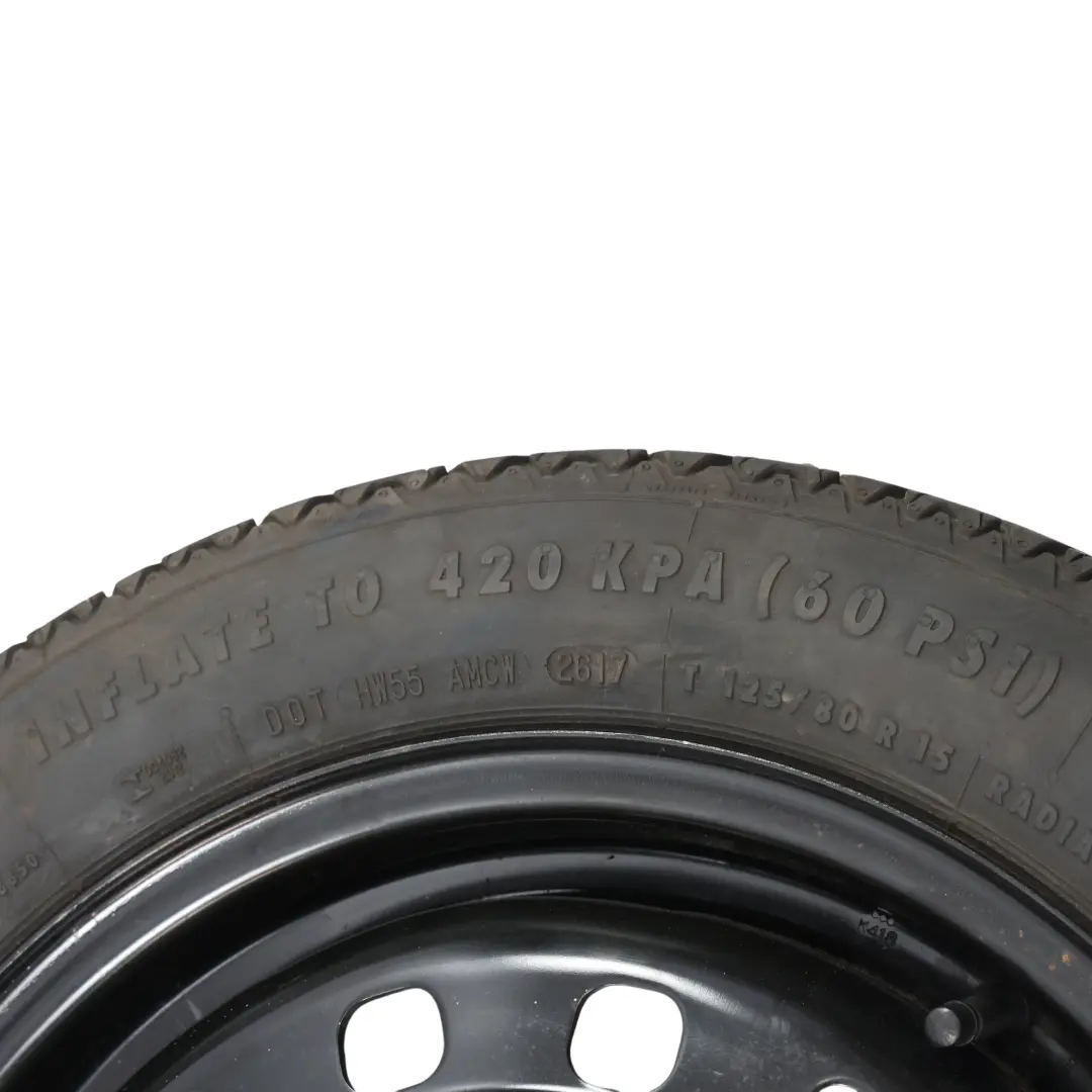 Ford Fiesta Mk8 Spare Wheel 15" 4J 125/80 Continental Tyre 98BG-EB - SKU Q9T0D - Part number Q9T0D