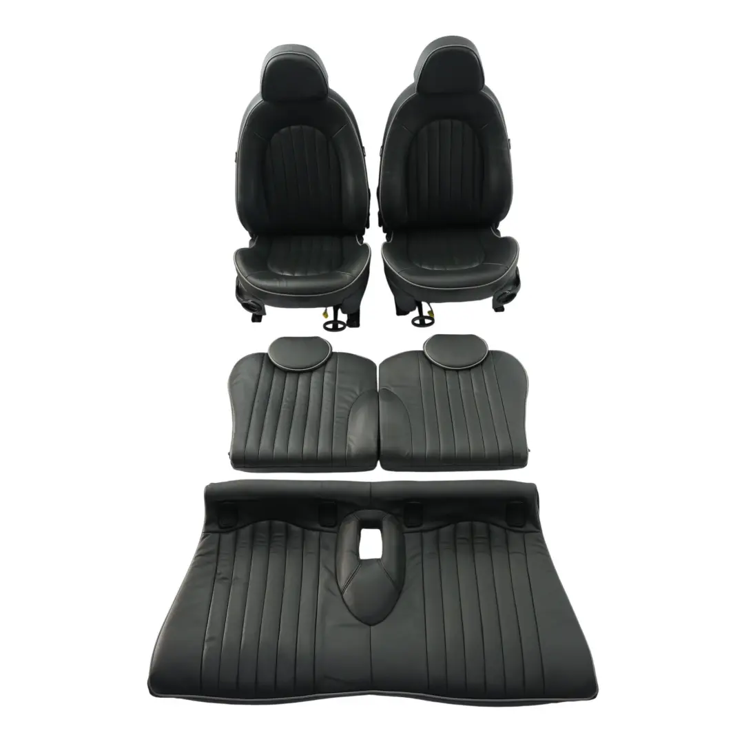 Mini R50 Fotel Kanapa Sport Skóra Czarna Park Lane Podgrzewane Komplet - SKU R50-Seats-Set-Park-Lane-English-Panther - Numer Części R50 Seats Set Park Lane English Panther