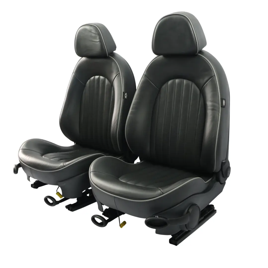 Mini R50 Leather Seats Heated English Park Lane Panther Black Front Rear Seat - SKU R50-Seats-Set-Park-Lane-English-Panther - Part number R50 Seats Set Park Lane English Panther