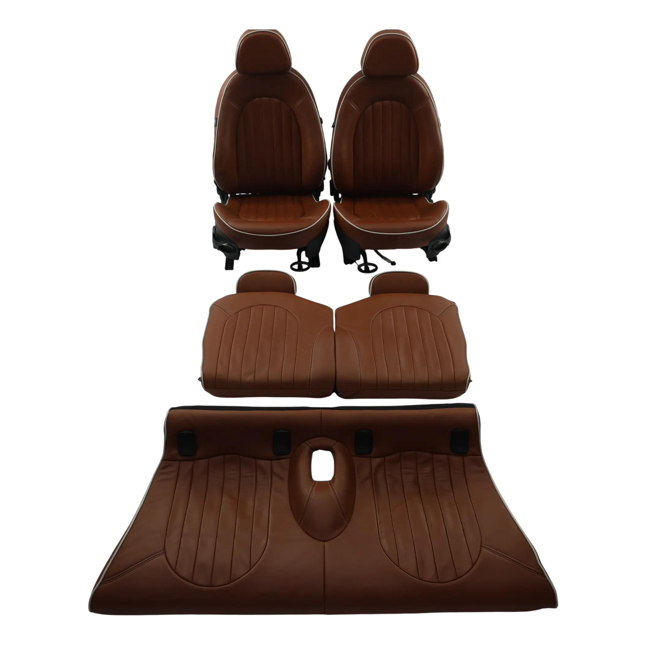 Mini Cooper R52 Heizung Sport Malt Brown Leder Sitze Vorne Hinten Sitz Sidewalk