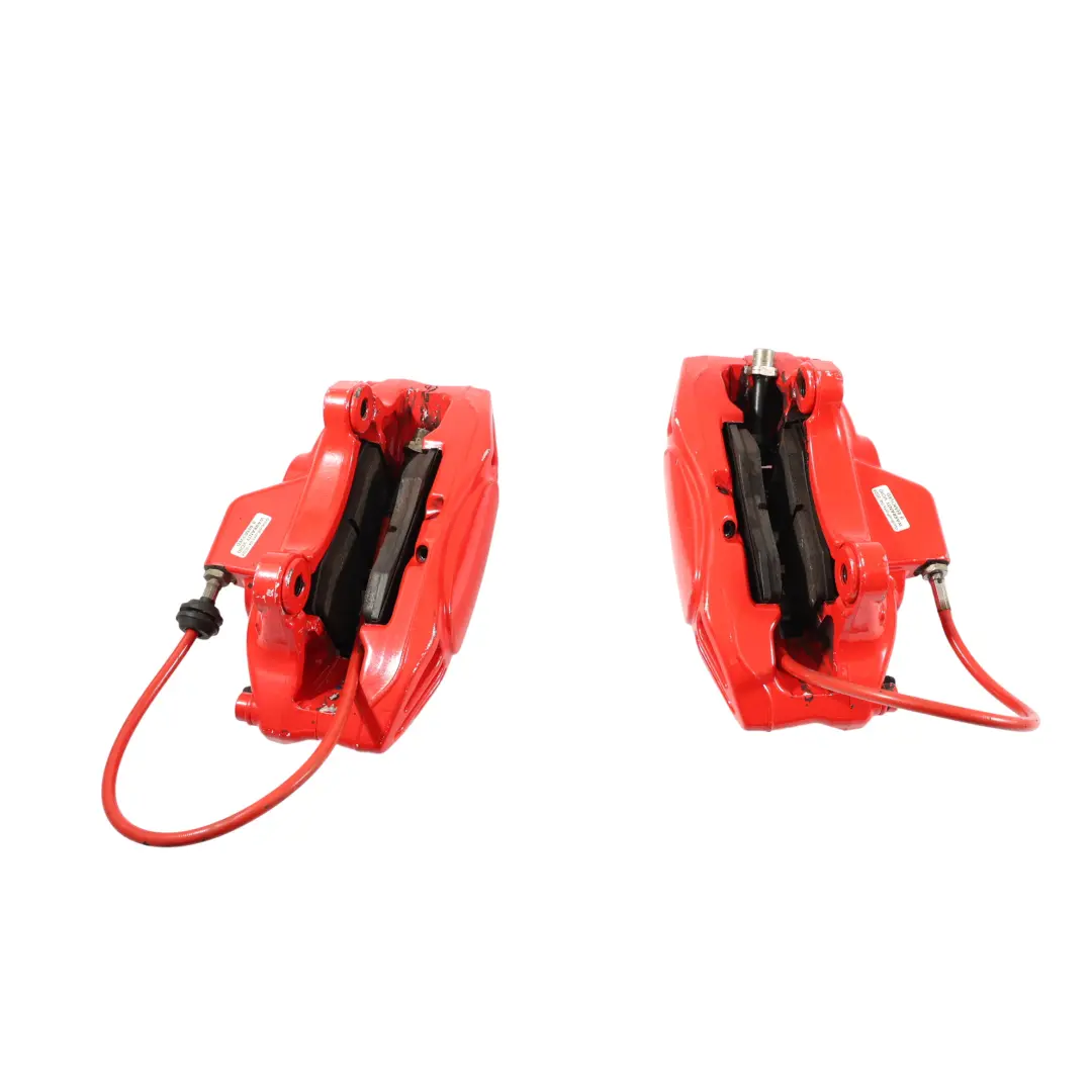 Mini Cooper R53 Front Brake Braking Calipers RED Pair Set X2 - SKU R53-FRONT-CALIPER-SET - Part number R53-FRONT-CALIPER-SET