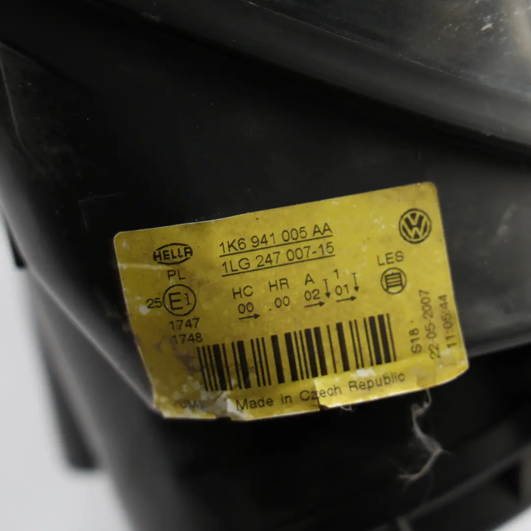 Volkswagen Golf Mk5 Headlight Headlamp Light Front Left N/S Hella - SKU RHD-1K6941005AA - Part number 1K6941005AA