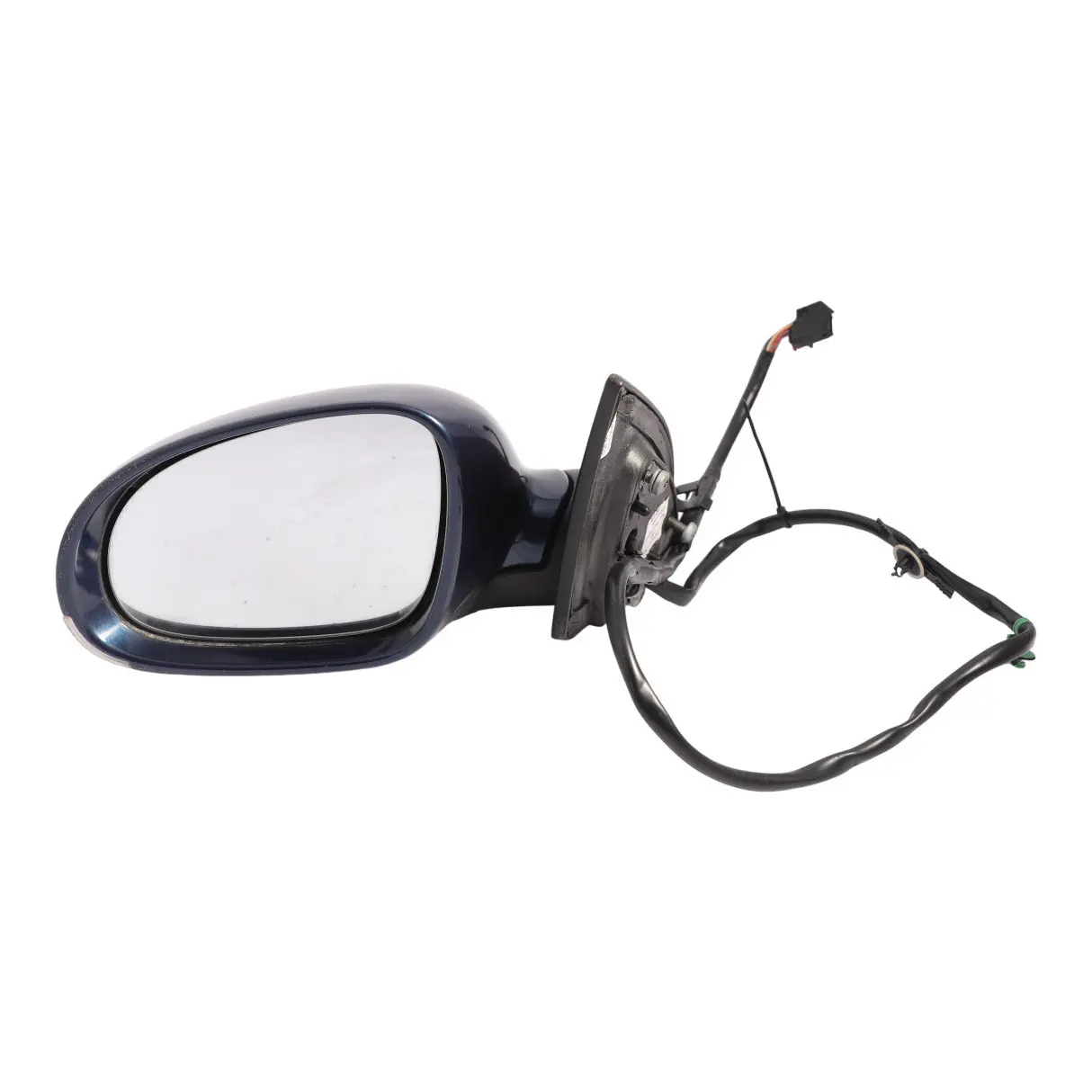 VW Eos 1F Outer Mirror Electric Heated Left N/S Shadow Blue Metallic - D5Q