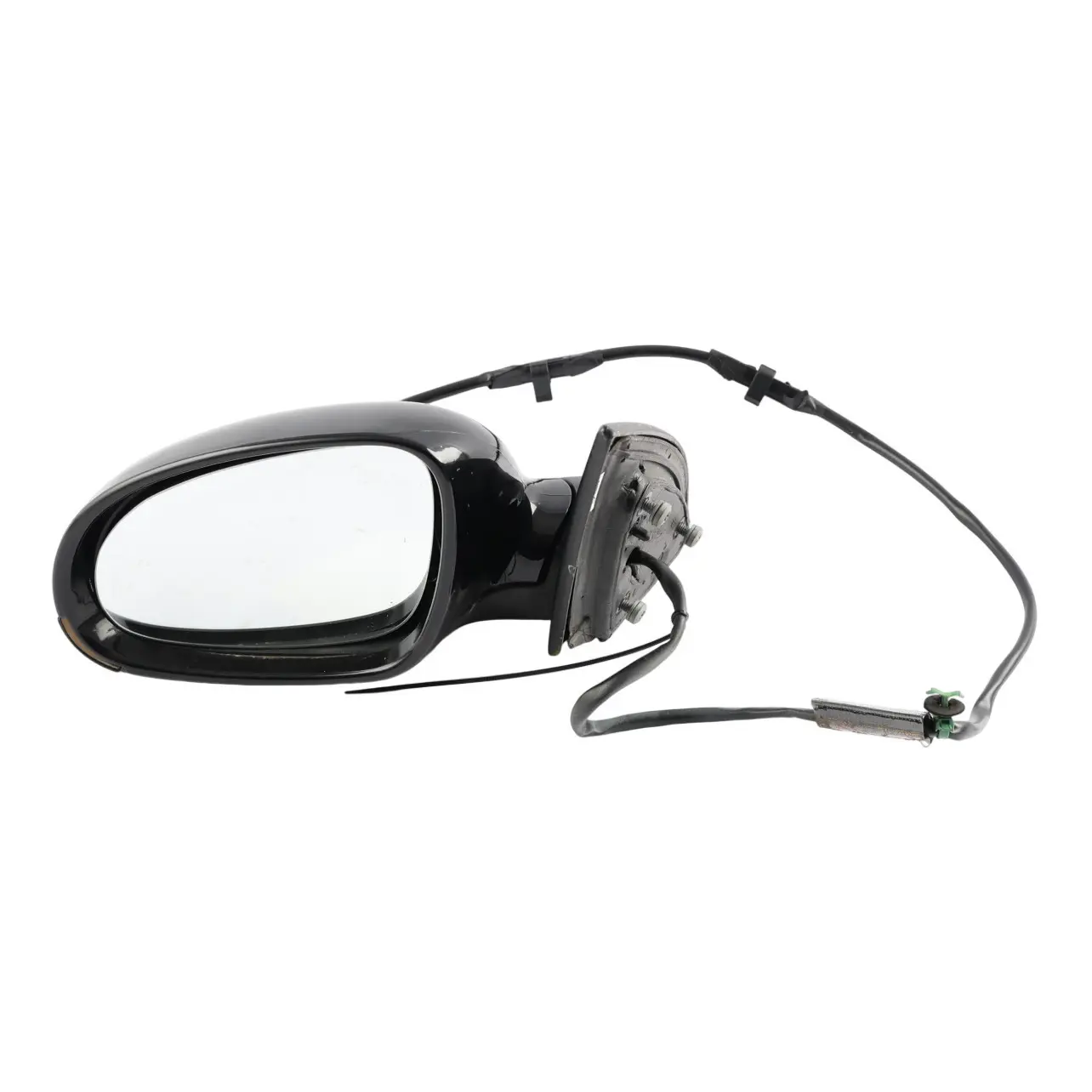 VW Eos 1F Outer Mirror Electric Heated Left N/S Deep Black Pearl Effect - C9X 