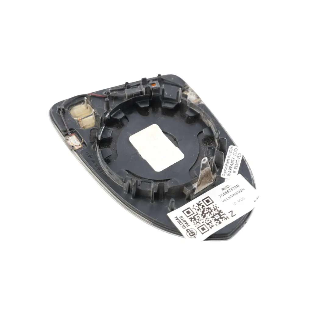 Volkswagen VW Passat B8 Door Wing Mirror Glass Front Right O/S Heated - SKU RHD-3G0857522B - Part number 3G0857522B