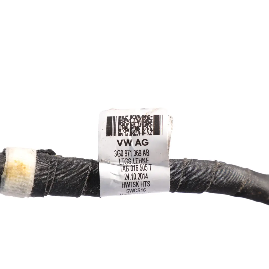 VW Passat B8 Backrest Adjustment Wiring Harness Front Right O/S 3G0971369AB - SKU RHD-3G0971369BA - Part number 3G0971369BA