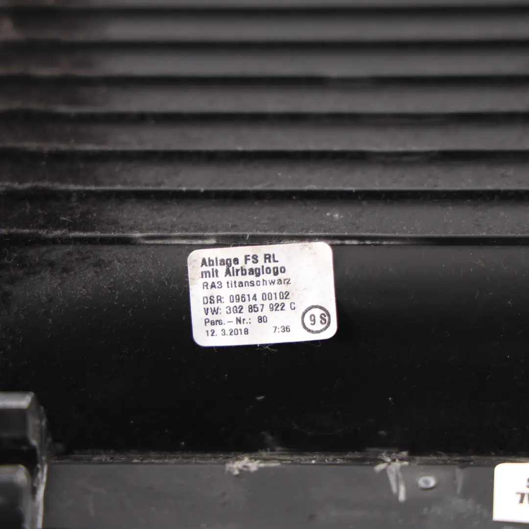 VW Passat B8 Dashboard Storage Glove Box Compartment Driver's Side - SKU RHD-3G2857922C - Part number 3G2857922C