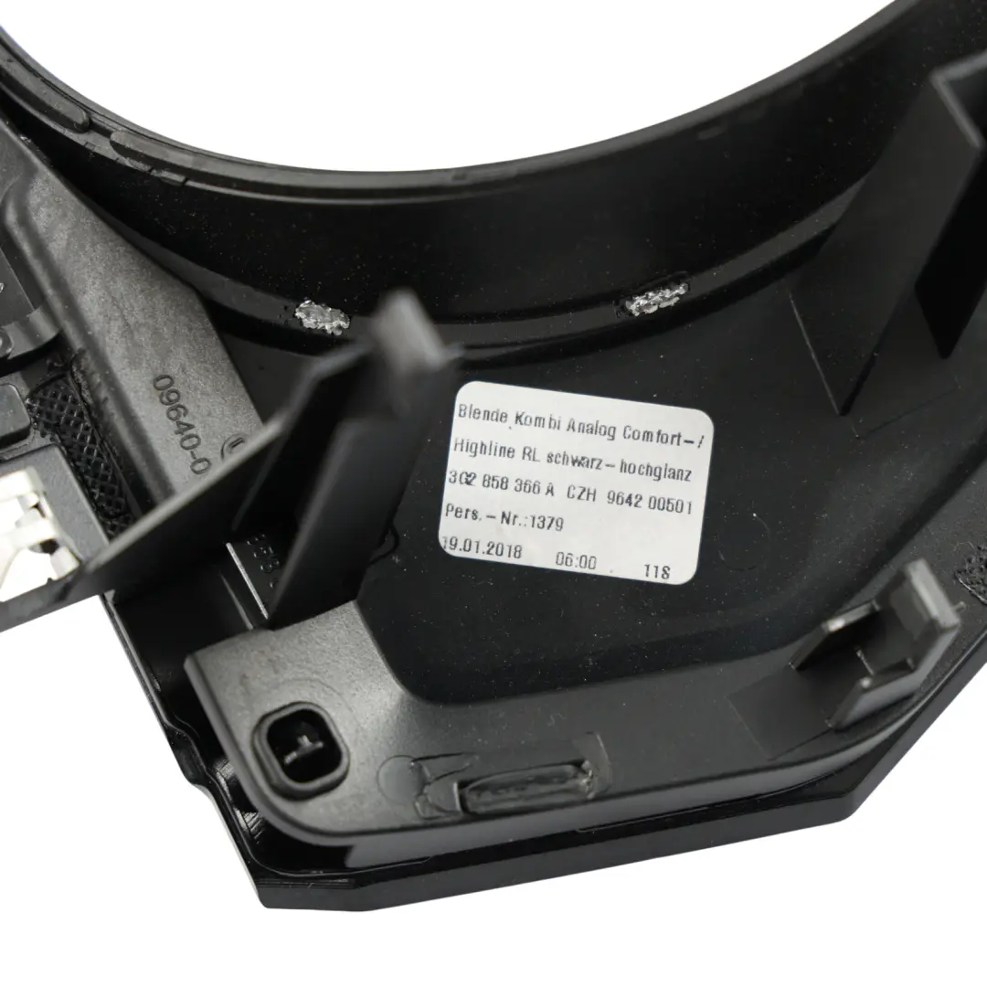 Instrument Cluster Speedometer Surround Trim to Volkswagen Passat B8 with Part number 3G2858366A Volkswagen Passat B8 Instrument Cluster Speedometer Surround Trim - SKU RHD-3G2858366A - Part number 3G2858366A