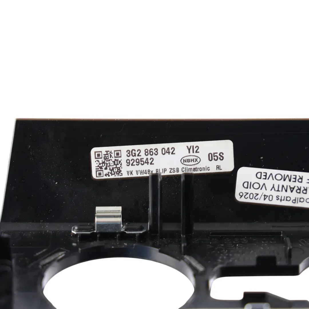 Volkswagen VW Passat B8 A/C Heater Control Switch Surround Trim - SKU RHD-3G2863042 - Part number 3G2863042