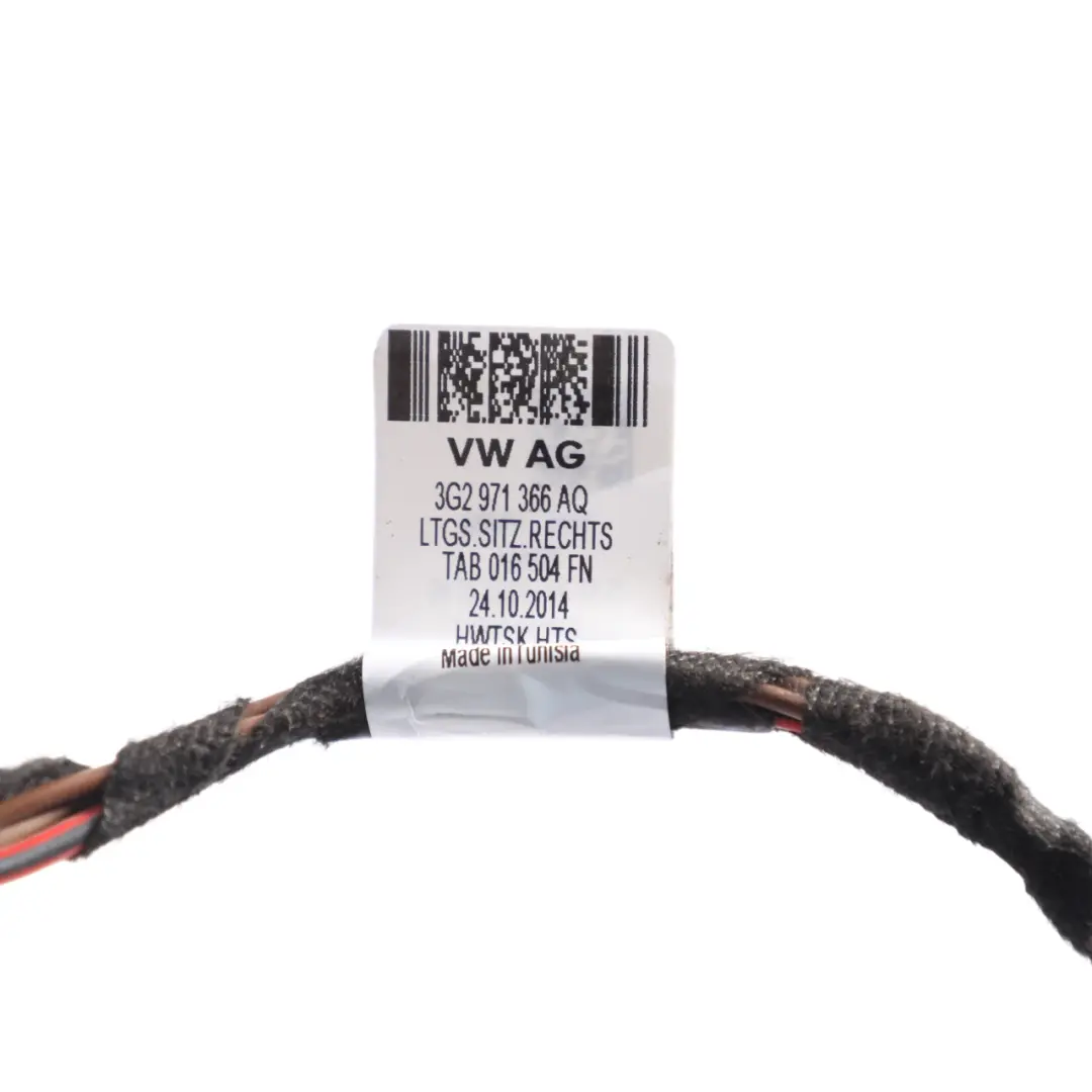 Volkswagen Passat B8 3G Seat Base Adapter Wiring Harness Loom Cable - SKU RHD-3G2971366AQ - Part number 3G2971366AQ