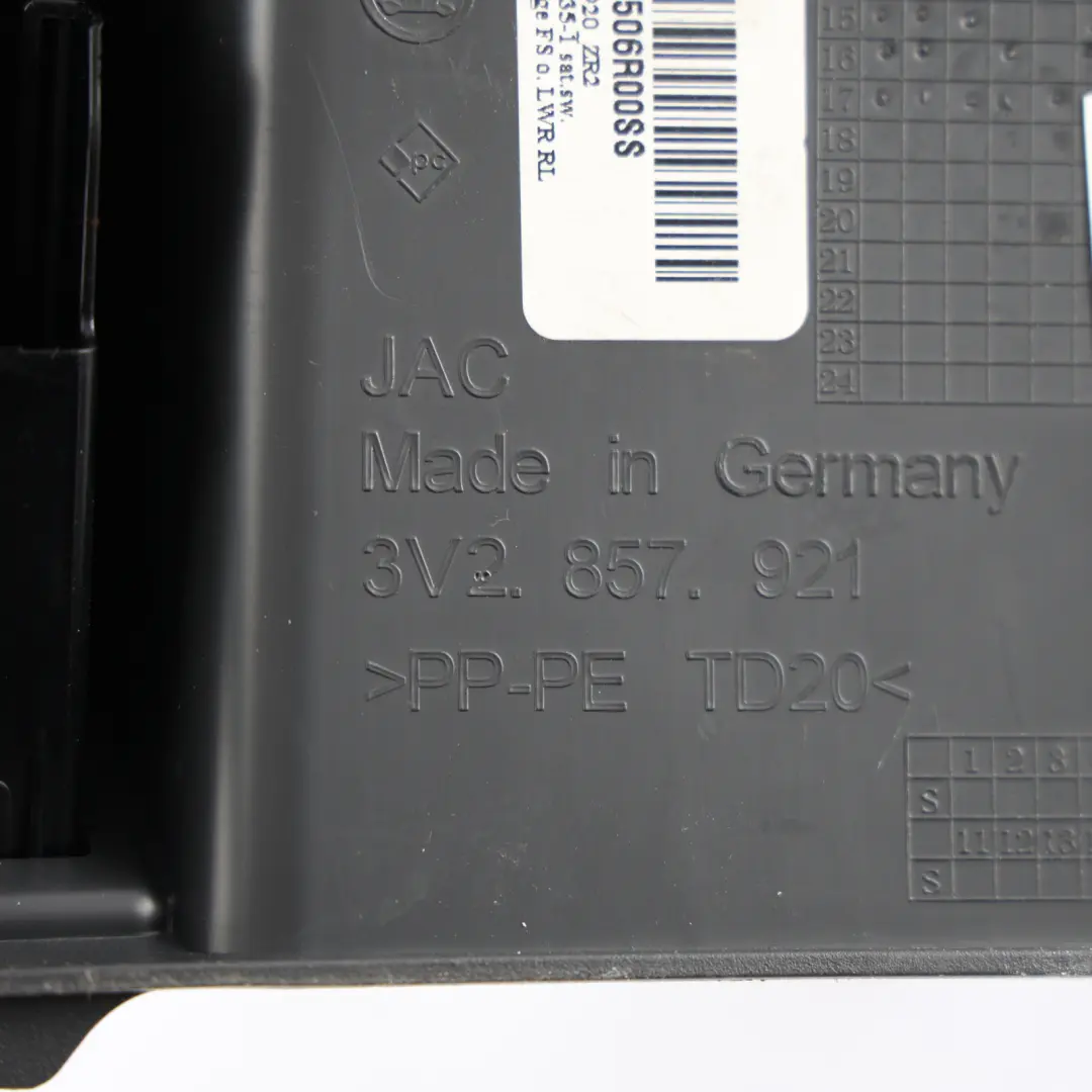 Skoda Superb Mk3 Dashboard Dash Storage Box Compartment Right O/S - SKU RHD-3V2857921 - Part number 3V2857921