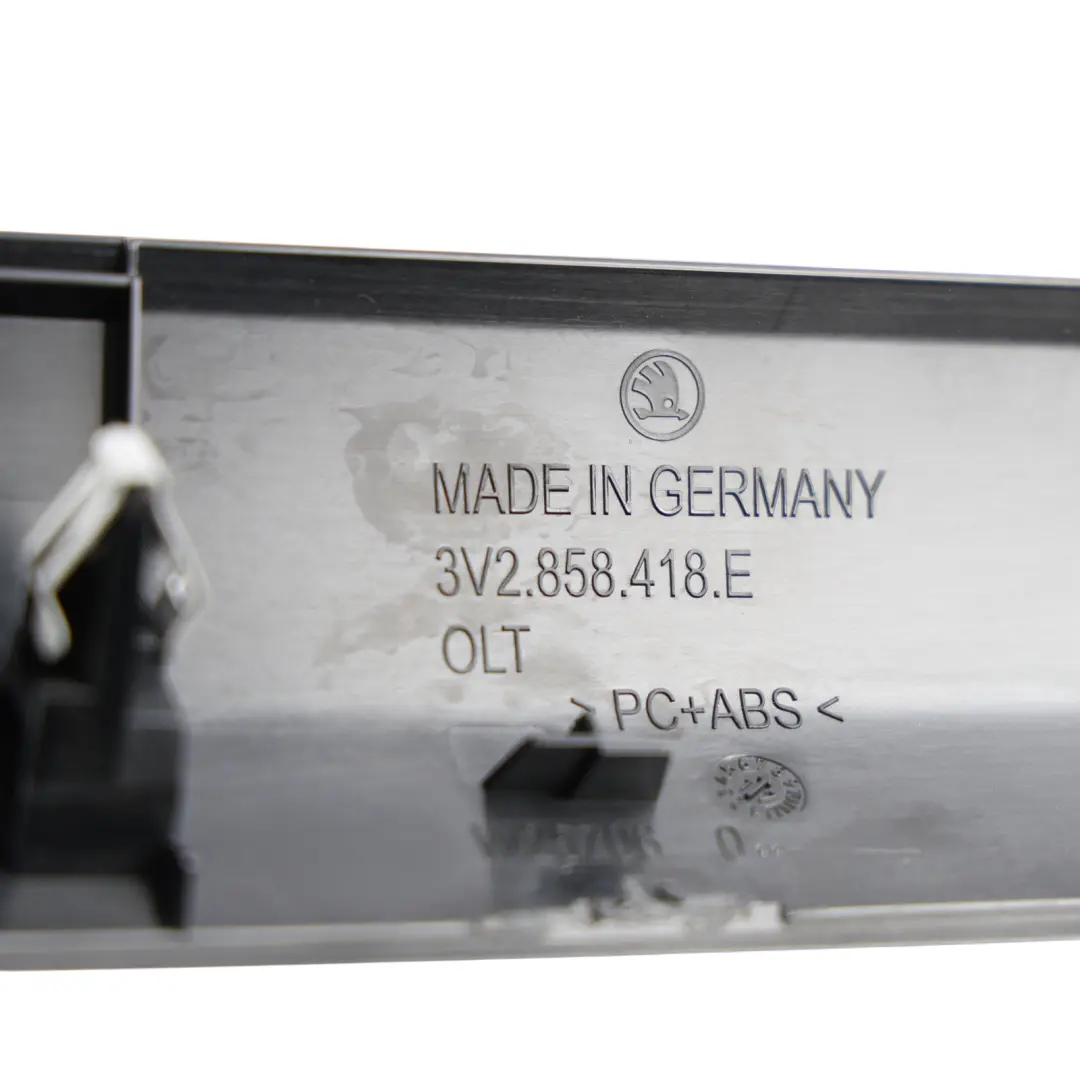 Skoda Superb Mk3 Dashboard Trim Strip Moulding Cover Chrome Left N/S - SKU RHD-3V2858418E - Part number 3V2858418E