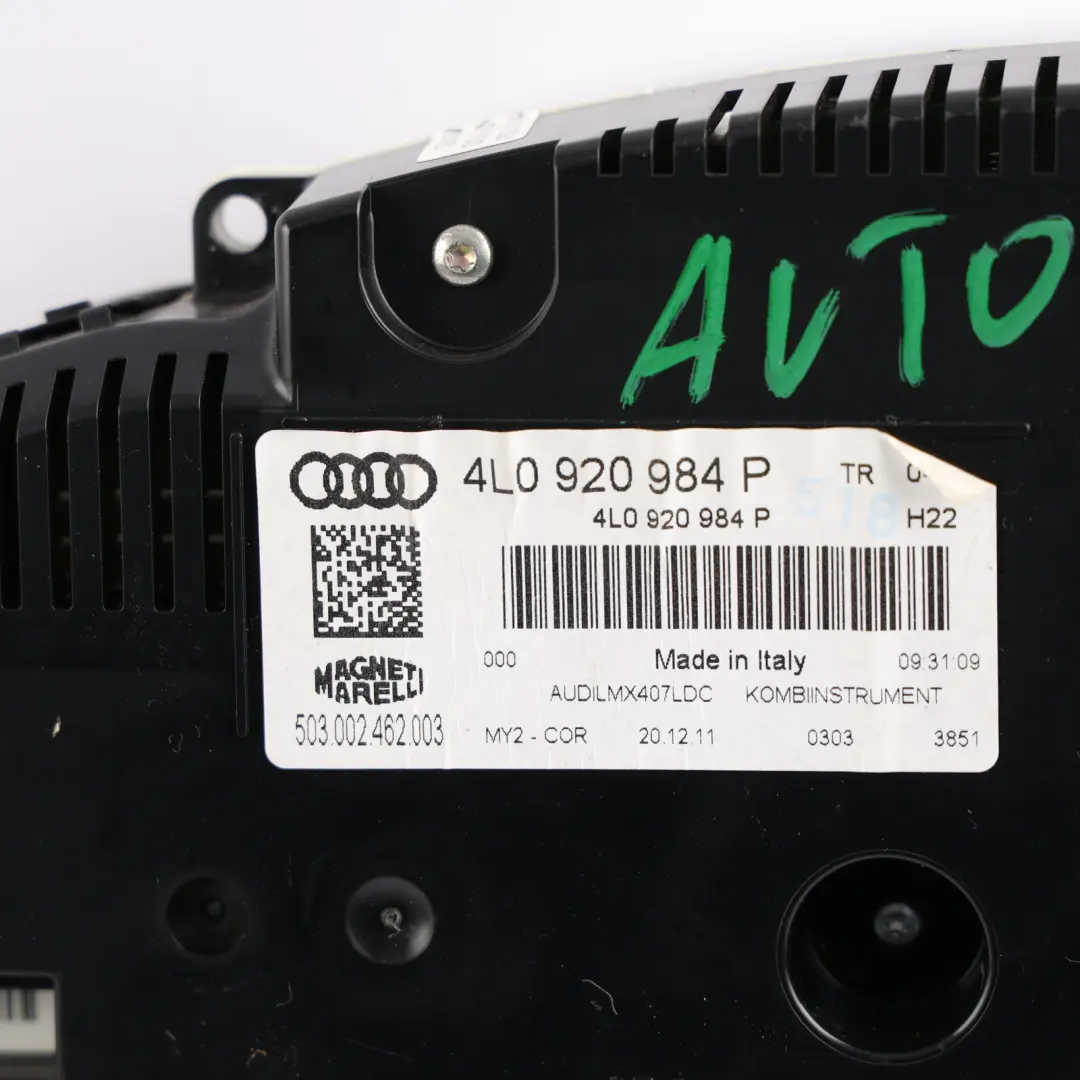 Speedometer Instrument Cluster Speedo Automatic Diesel to Audi Q7 4L with Part number 4L0920984P Audi Q7 4L Speedometer Instrument Cluster Speedo Automatic Diesel - SKU RHD-4L0920984P - Part number 4L0920984P