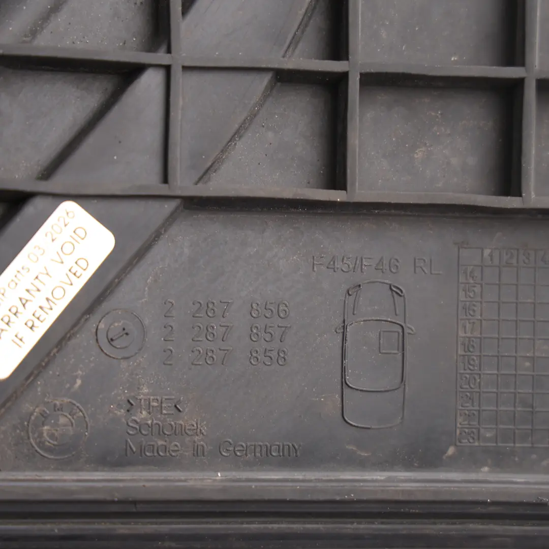 BMW F45 Interior Front Floor Rubber Mats All-weather Set Black - SKU RHD-2287856 - Part number 2287856