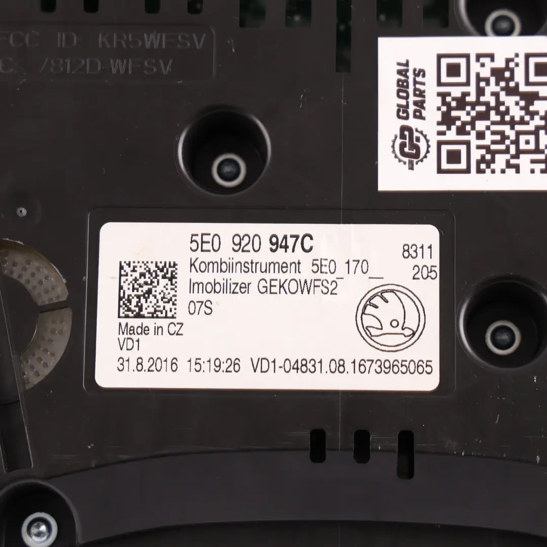 Skoda Octavia Mk3 VRS Speedometer Instrument Cluster Clocks 2.0 TDI - SKU RHD-5E0920947C - Part number 5E0920947C