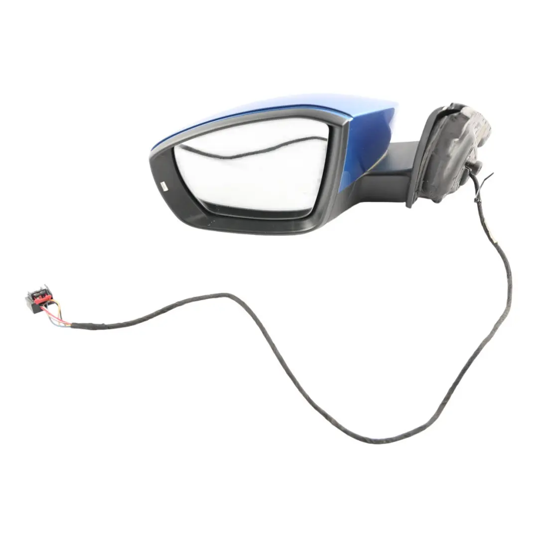 Mk3 5E Door Wing Mirror Left N/S Race Blue Metallic F5W to Skoda Octavia with Part number 5E2857507N Skoda Octavia Mk3 5E Door Wing Mirror Left N/S Race Blue Metallic F5W - SKU RHD-5E2857507N-RAB - Part number 5E2857507N