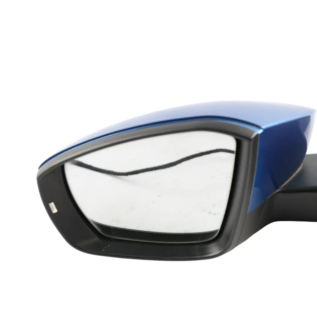Skoda Octavia Mk3 5E Door Wing Mirror Left N/S Race Blue Metallic F5W - SKU RHD-5E2857507N-RAB - Part number 5E2857507N