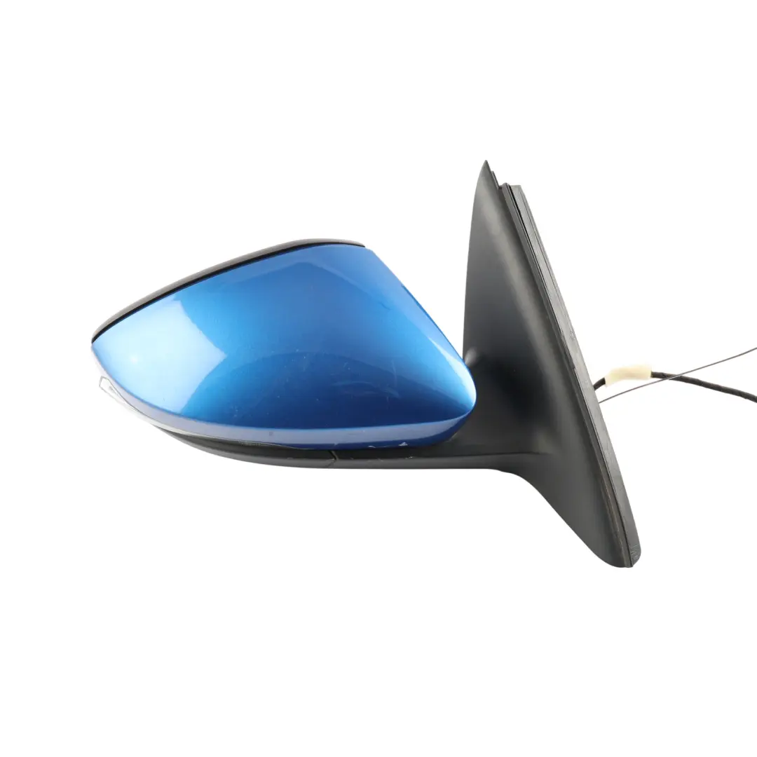 Skoda Octavia Mk3 Door Wing Mirror Right O/S Race Blue Metallic - F5W - SKU RHD-5E2857508N-RAB - Part number 5E2857508N