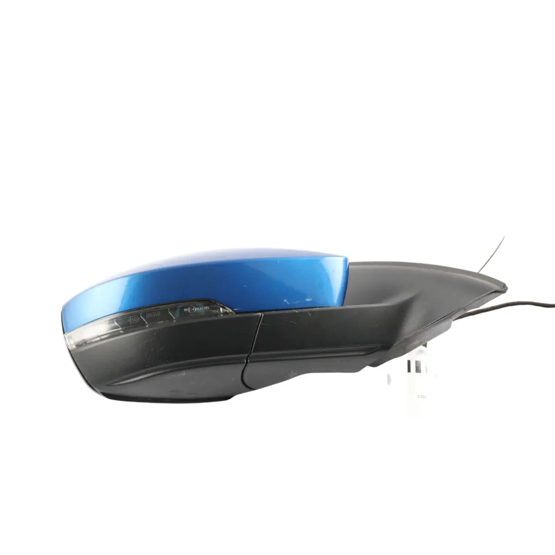 Skoda Octavia Mk3 Door Wing Mirror Right O/S Race Blue Metallic - F5W - SKU RHD-5E2857508N-RAB - Part number 5E2857508N