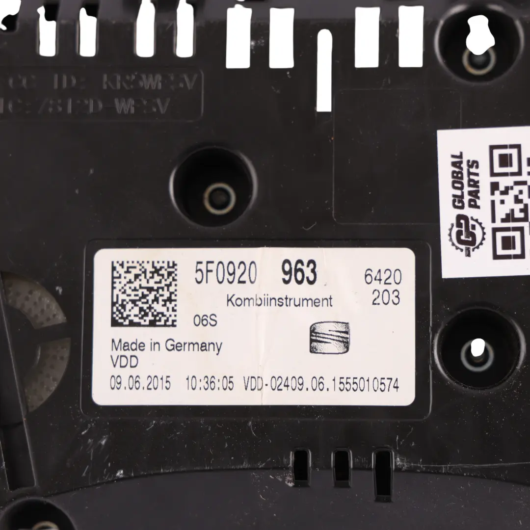 Seat Leon Fr 5F Speedometer Instrument Cluster Speedo Petrol Manual - SKU RHD-5F0920963 - Part number 5F0920963